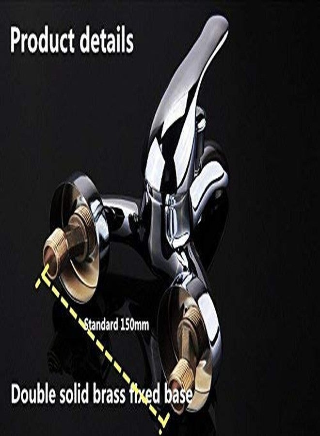 دريزل خلاط حائط للحمام من DRIZZLE Dolphin ذو ذراع واحد، 2 في 1 للماء الساخن والبارد - كروم - Image 5